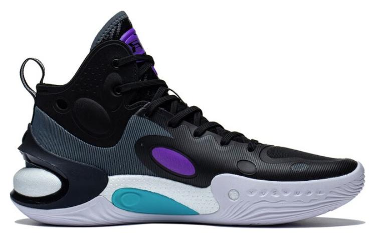 Shop Li-Ning Yushuai 17 Mid 'Hitam Ungu' Sepatu Basket ABAT043-9