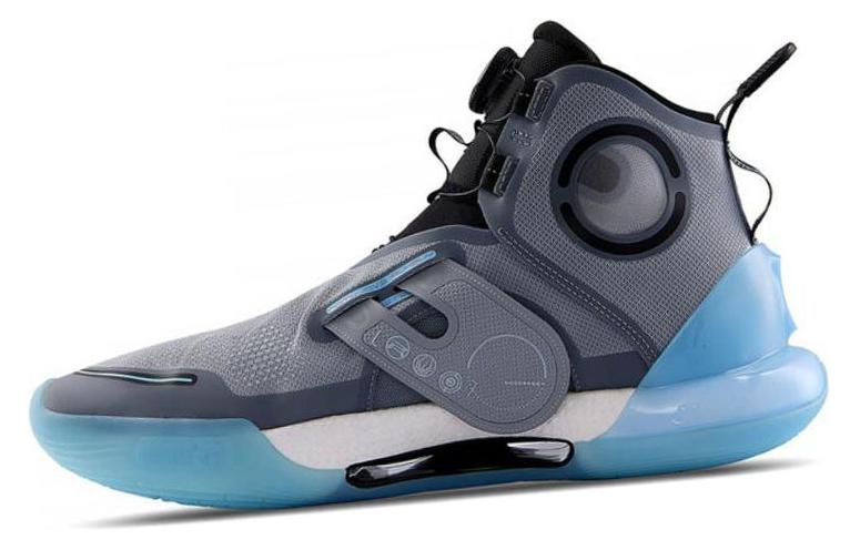 Lookbook LiNing李寧 Evolution 防滑耐磨透氣 高筒 戰鬥籃球鞋 灰藍色