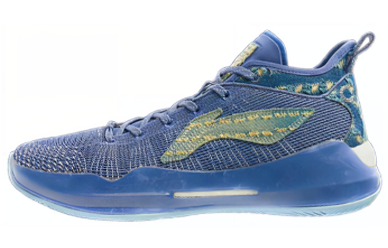 Li-Ning Yushuai XIII Premium Low Basketball Shoes 'Blue Yellow' ABAQ013-15