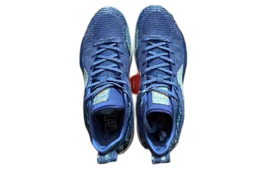 Shop 李寧 馭帥13 プレミアム ローカット バスケットシューズ ブルーイエロー ABAQ013-15