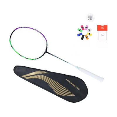 Li-Ning Zhanji 9000 Carbon Badminton Racket Durable Pro 3U/4U Jade Green Purple AYPU021-3