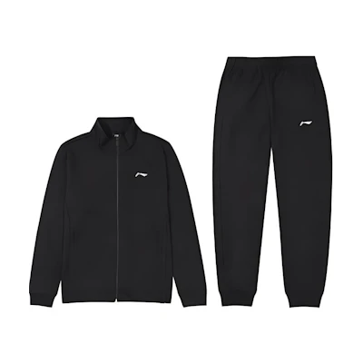 Li-Ning Zip-Up Jacket & Joggers Tracksuit Unisex Black AWET033-1