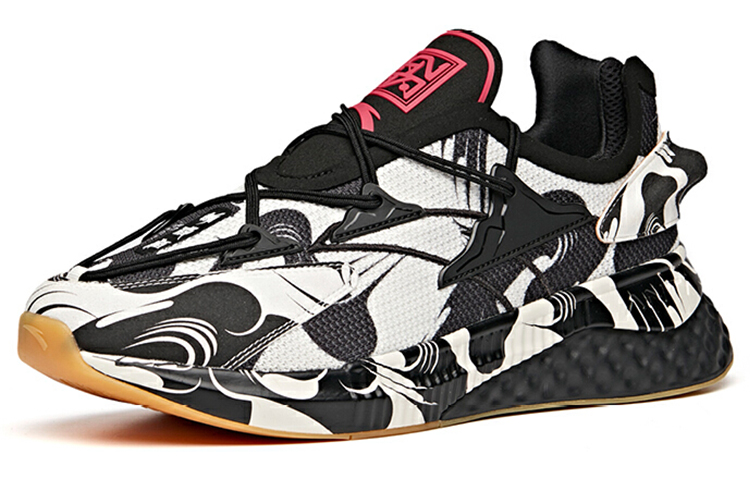 Anta Li Bai-themed Chinese Style Running Shoes 'Black White Red' 圖 2