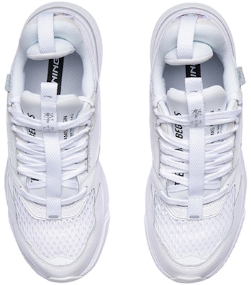 李宁 001 启程 巴黎时裝週走秀款 耐磨 低幫 跑步鞋 男女同款 白色 Shop 李宁 001 启程 巴黎时裝週走秀款 耐磨 低幫 跑步鞋 男女同款 白色