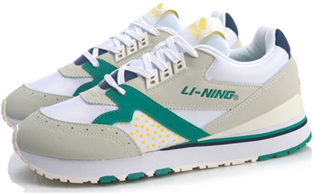 李宁 001 原點 防滑耐磨 低幫 運動休閒鞋 白綠 Lookbook 李宁 001 原點 防滑耐磨 低幫 運動休閒鞋 白綠