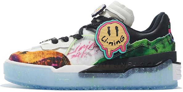 LiNing李寧 001 Unblock 防滑耐磨 低幫 板鞋 男款 白黑綠 Buy LiNing李寧 001 Unblock 防滑耐磨 低幫 板鞋 男款 白黑綠