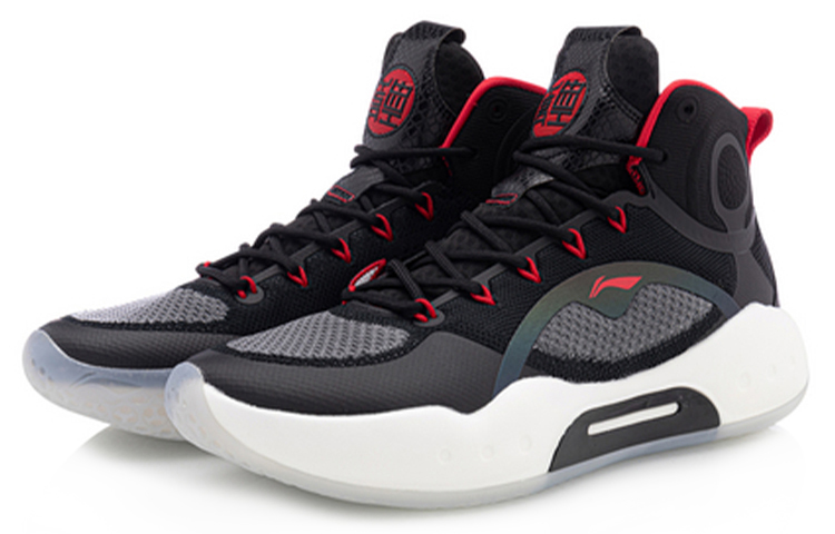 Lookbook 李寧14ハイカット 黒/グレー ABAQ041-2