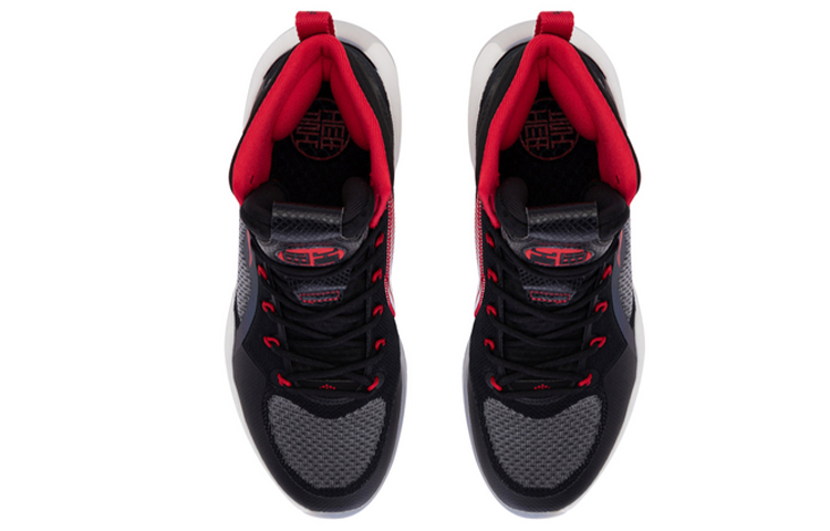 Shop 李寧14ハイカット 黒/グレー ABAQ041-2