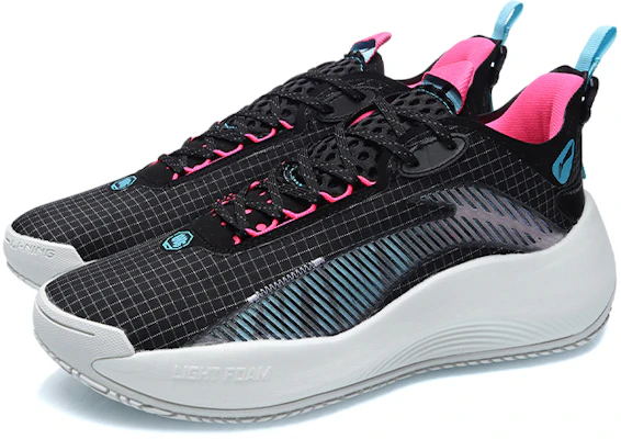 LiNing李寧 反伍1 巷弄街頭 緩震防滑耐磨 低筒 籃球鞋 男女款 黑藍粉 Lookbook LiNing李寧 反伍1 巷弄街頭 緩震防滑耐磨 低筒 籃球鞋 男女款 黑藍粉