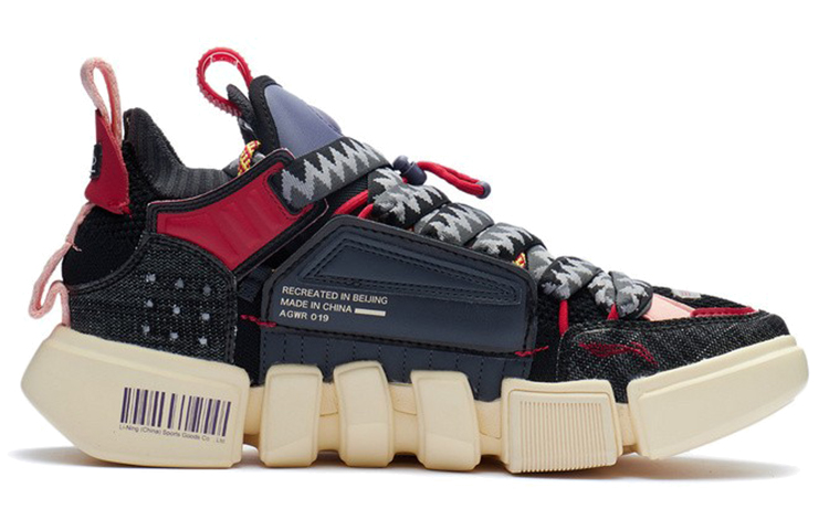 Order 李寧 2 ACE リメイク 黒赤 (Rīningu 2 ACE Rimeiku Kuro Aka) AGWR019-2