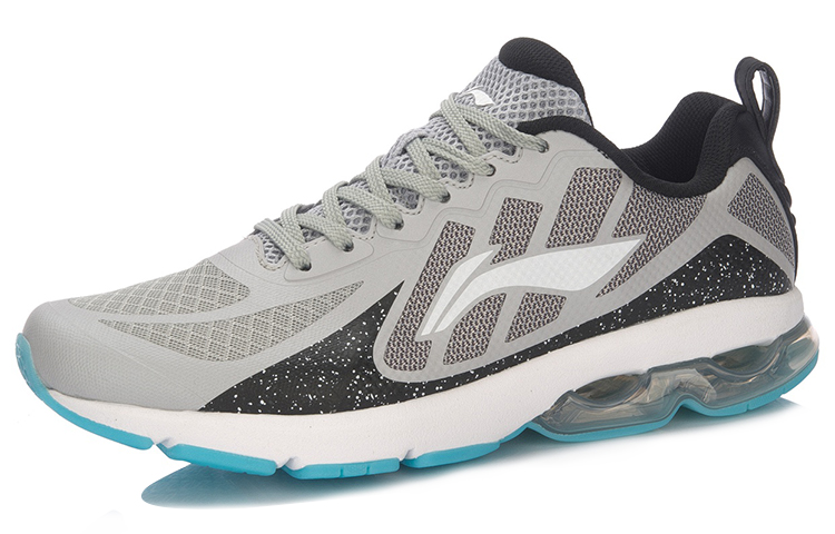 Order LiNing李寧 飛躍 半掌氣墊弧透氣跑步鞋 灰黑