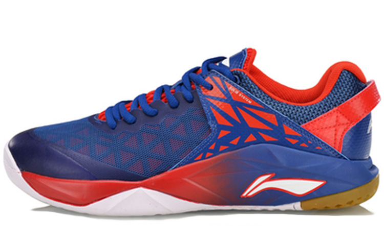 Buy 李宁铠甲網面耐磨防滑支撐減震透氣防扭轉羽毛球訓練鞋 法瓷藍