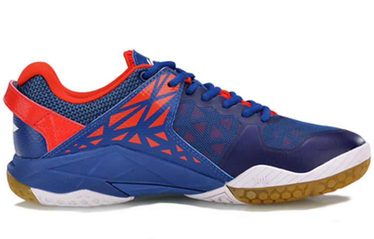 Order 李宁铠甲網面耐磨防滑支撐減震透氣防扭轉羽毛球訓練鞋 法瓷藍