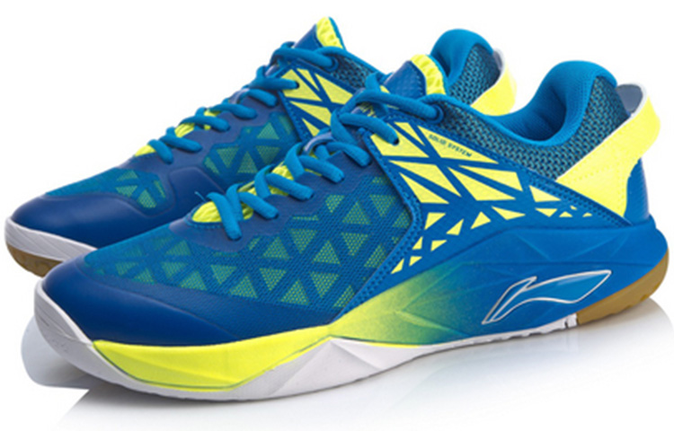 Lookbook 李寧 Armor 鎧甲 網面耐磨防滑支撐 減震透氣防扭轉羽毛球訓練鞋 艷藍色