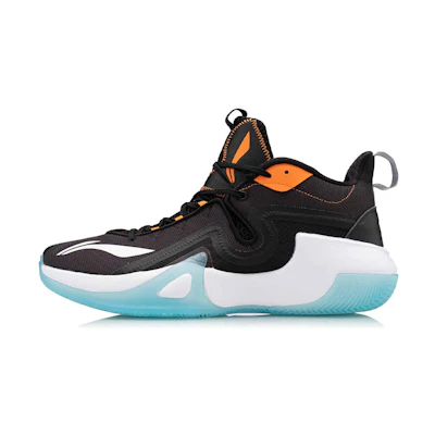 Li-Ning Bad Five Mid-top Basketball Competition Shoes Black/Blue