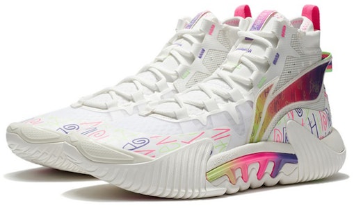 李寧 反伍2 減震防滑耐磨 高幫 籃球鞋 米白色 Lookbook 李寧 反伍2 減震防滑耐磨 高幫 籃球鞋 米白色