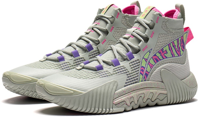 Li-Ning BadFive 2 High 'Grey Purple Green' ABFR001-15 Lookbook Li-Ning BadFive 2 High 'Grey Purple Green' ABFR001-15