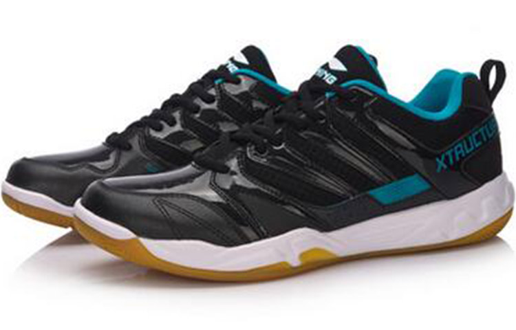 Lookbook 李寧バドミントンシューズ 黒青 AYTN025-3