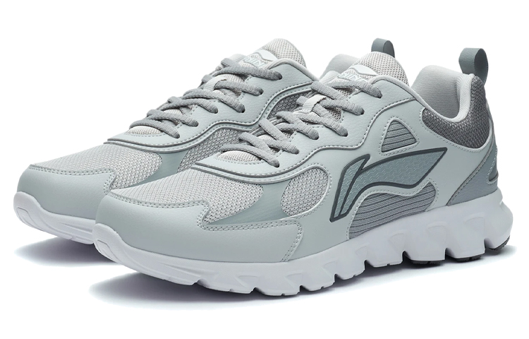 Li-Ning Basic Running Shoes 'Grey White' 圖 3
