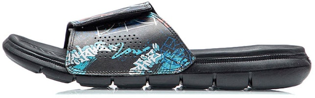 Li-Ning Badfive Basketball Slides 'Black Blue' ABTR007-4 Li-Ning Badfive Basketball Slides 'Black Blue' ABTR007-4