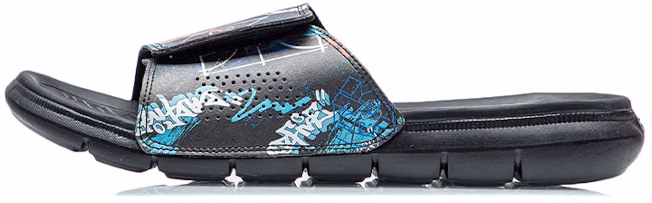 Li-Ning Badfive Basketball Slides 'Black Blue' ABTR007-4 Buy Li-Ning Badfive Basketball Slides 'Black Blue' ABTR007-4