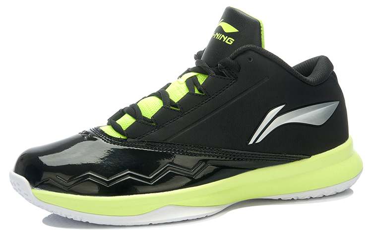 Li-Ning Basketball Shoes 'Black Green' 圖 2