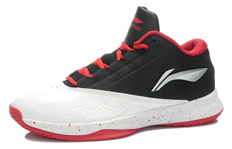 Li-Ning Basketball Shoes 'Black White Red' 圖 2