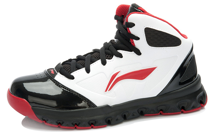 Li-Ning Basketball Shoes 'Black White Red' 圖 2
