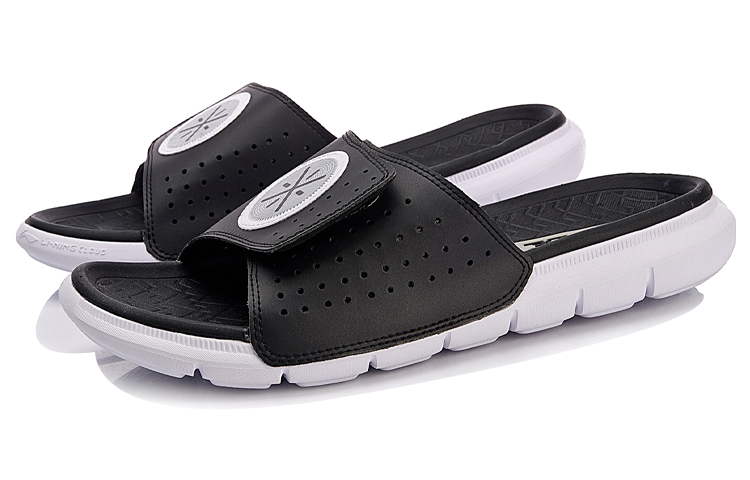 Lookbook Li-Ning Wade Lifestyle Slides 'Hitam Putih' ABTN003-3