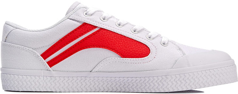 Li-Ning Canvas Sneakers 'White Red' AGCN204-12 Order Li-Ning Canvas Sneakers 'White Red' AGCN204-12