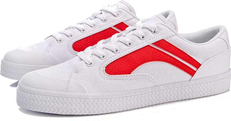 Li-Ning Canvas Sneakers 'White Red' AGCN204-12 Lookbook Li-Ning Canvas Sneakers 'White Red' AGCN204-12