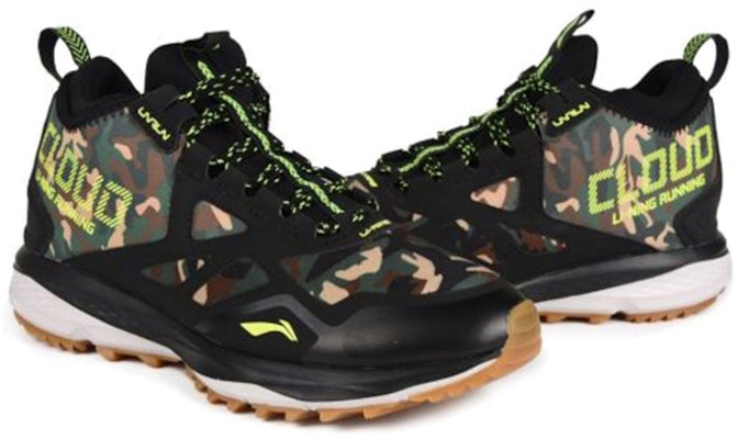 Li-Ning Casual Comfort Mid-Top Runner 'Black Green' ARHL077-1 Lookbook Li-Ning Casual Comfort Mid-Top Runner 'Black Green' ARHL077-1