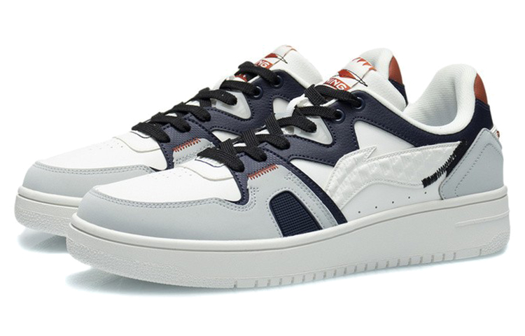 Lookbook Li-Ning Low-Top 'Putih Abu-abu Hitam' AGCR317-2