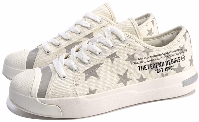 Li-Ning Casual Low-Top 'White Grey' AGLP024-5 Lookbook Li-Ning Casual Low-Top 'White Grey' AGLP024-5