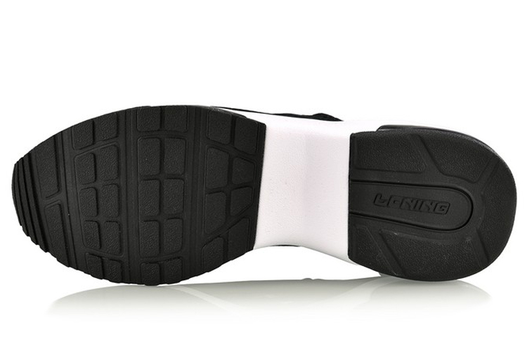Li-Ning Casual Low-Top Running Sneaker 'Black White' 圖 5