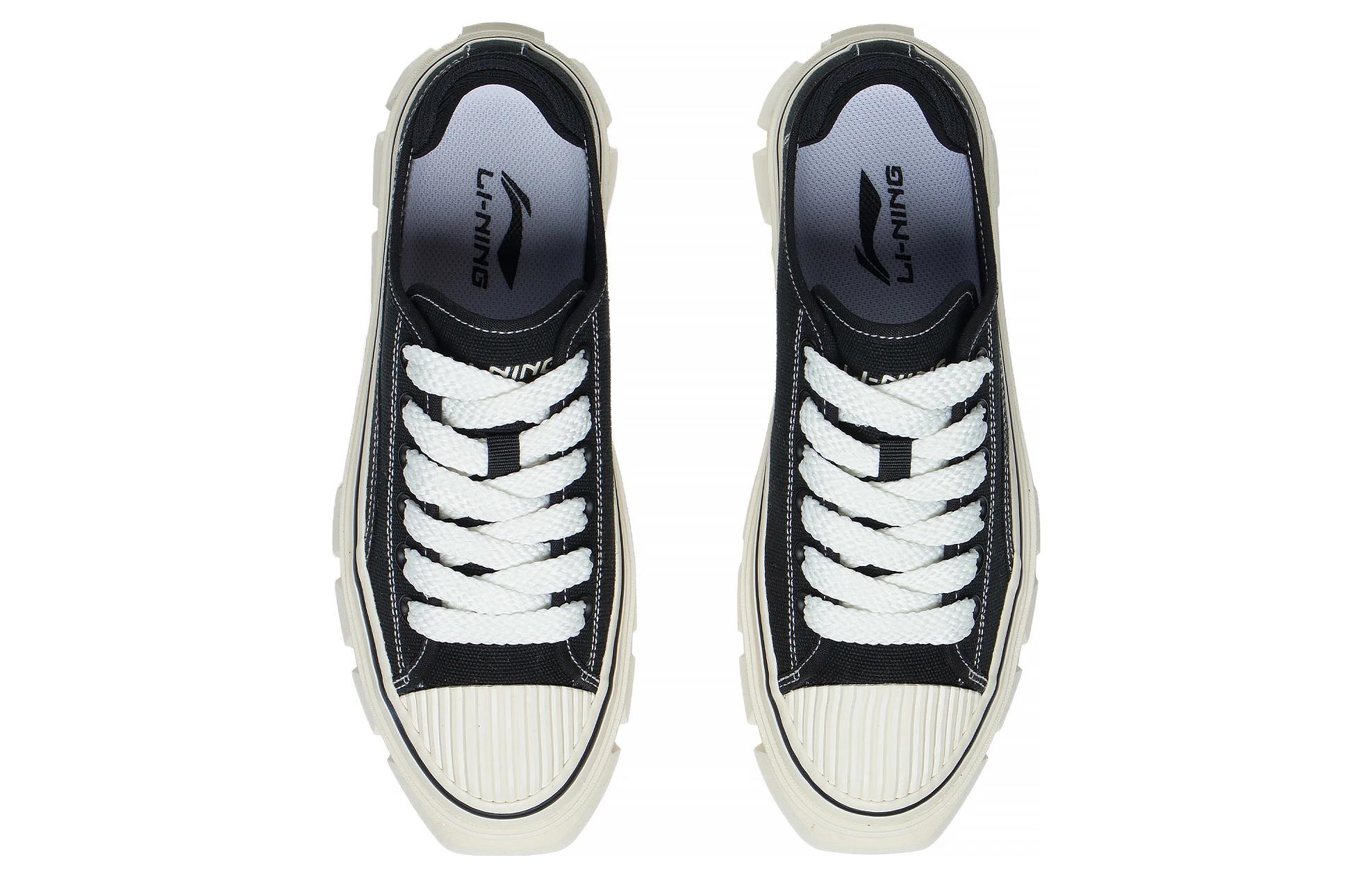 Li-Ning CF Casual Skate Shoes 'Black White' 圖 4