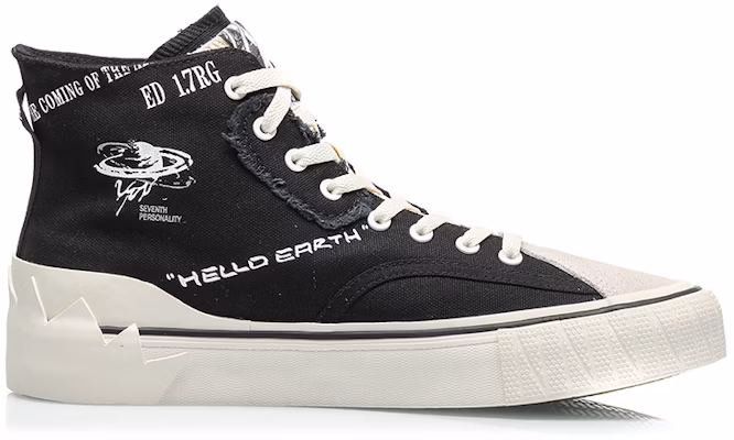 Li-Ning CF High-Top 'Black White' 'Hello Earth' AGCQ389-4 Order Li-Ning CF High-Top 'Black White' 'Hello Earth' AGCQ389-4