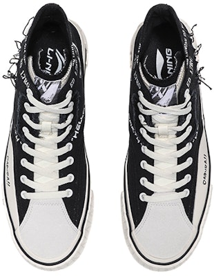 Li-Ning CF High-Top 'Black White' 'Hello Earth' AGCQ389-4 Shop Li-Ning CF High-Top 'Black White' 'Hello Earth' AGCQ389-4