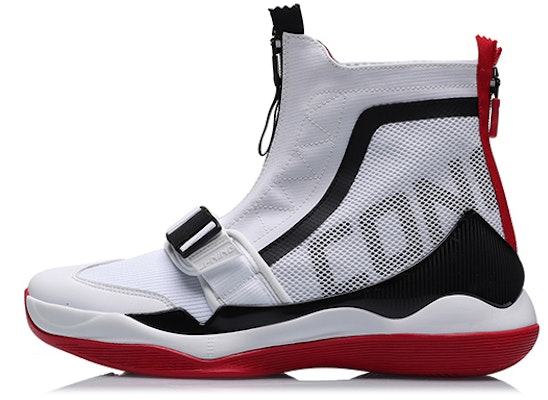 Li-Ning CF High Top Retro Basketball 'White Red' 'Suyi Fengqi Wu Cang' AGBN083-2 Buy Li-Ning CF High Top Retro Basketball 'White Red' 'Suyi Fengqi Wu Cang' AGBN083-2