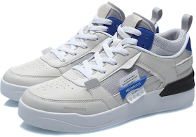 LiNing李寧 CF 防滑耐磨 中幫 板鞋 男款 白灰藍 Lookbook LiNing李寧 CF 防滑耐磨 中幫 板鞋 男款 白灰藍