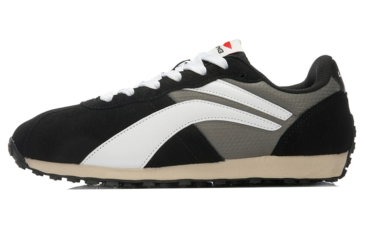 Li-Ning Classic Leather Running Shoe 'Grey White'