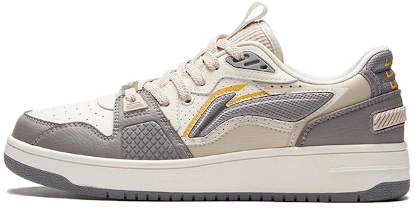 李寧 舒適 防滑耐磨 低幫 板鞋 白灰色 Buy 李寧 舒適 防滑耐磨 低幫 板鞋 白灰色