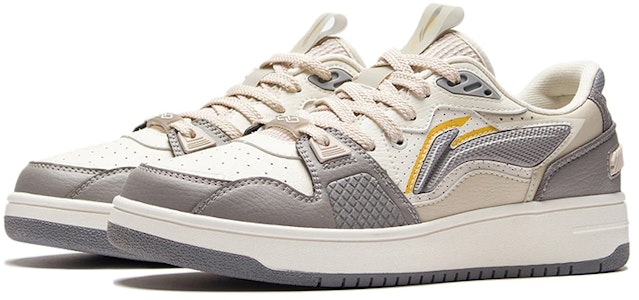 李寧 舒適 防滑耐磨 低幫 板鞋 白灰色 Lookbook 李寧 舒適 防滑耐磨 低幫 板鞋 白灰色