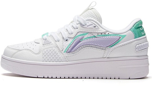 李寧 耐磨防滑 低筒 板鞋 女款 白紫色 Buy 李寧 耐磨防滑 低筒 板鞋 女款 白紫色