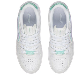 李寧 耐磨防滑 低筒 板鞋 女款 白紫色 Shop 李寧 耐磨防滑 低筒 板鞋 女款 白紫色