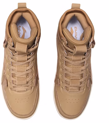 Li-Ning Classic Leisure Hi 'Brown White' AGCP215-3 Shop Li-Ning Classic Leisure Hi 'Brown White' AGCP215-3