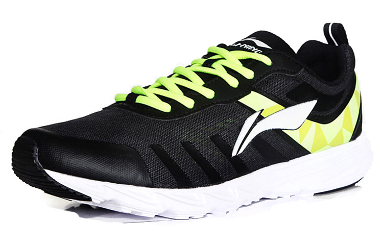 Lookbook Kasut Lari Rendah Klasik Li-Ning 'Hitam Hijau' ARBL107-1