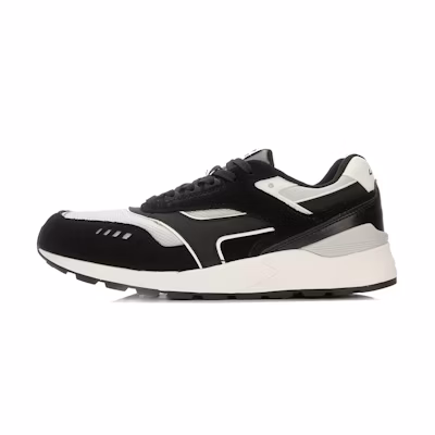 Li-Ning Classic Retro Running Shoes 'Black White'