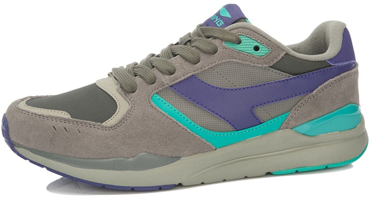 Li-Ning Classic Running Shoes 'Glory Grey-Purple-Green' ALCJ109-8 Order Li-Ning Classic Running Shoes 'Glory Grey-Purple-Green' ALCJ109-8