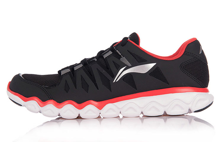 Li-Ning Comfort Breathable Running Shoes 'Black Red' ARHH039-4
